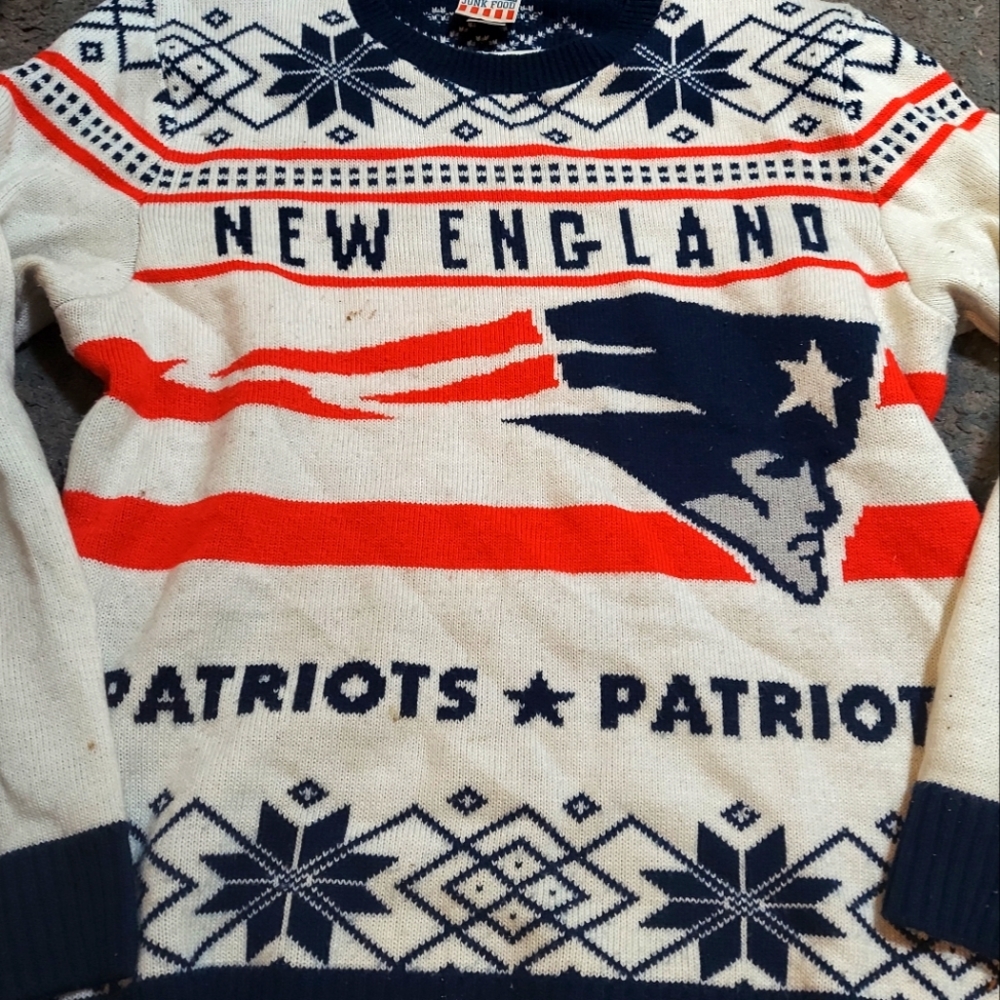 Junk Food winter New England Patriots  sweater